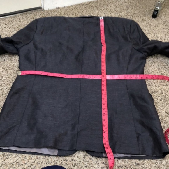 Hugo Boss Scorsese Blazer Size 44R Gray Virgin Wool Linen Blend - Picture 6 of 11